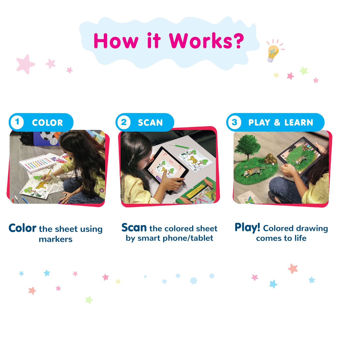 AR coloring product set